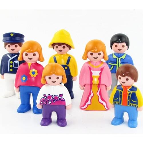 Original 1Piece Playmobil Figures Princess Policeman action figure New Playmobil Model Dolls Collection Figure Toys for Children