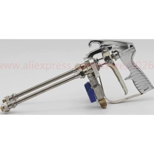 Stainless Steel Double Head Spray Gun Long Rod Airless Spray Gun Rubber Asphalt Spray Gun Waterproof Trap Spray Gun