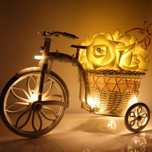 Events and Parties 2M 20LED Wedding Rose LED String Lights Battery Holiday Decoration Lightings Rosa LED Guirlande Lumineuse