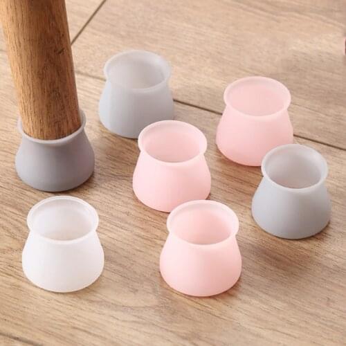 Silicone Table Chair Foot Cover Universal Table Foot Protection Cover Chair Foot Cushion Furniture Silent Foot Cover Non-Slip