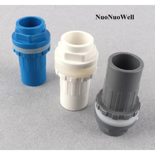 1pc 32mm PVC Pipe Connectors Hi-Quality Inlet Outlet Joints Aquarium Fish Tank Socket Drainage Joints For Aquatic Pet Water Tank