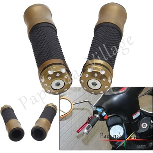 Universal 7/8" 22mm Motorcycle Aluminum Rubber Handlebar Grips For Kawasaki Honda Suzuki Yamaha DUCATI