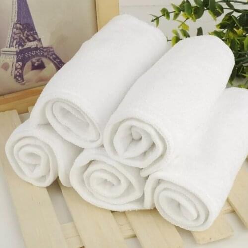 5pcs Adult/Baby Diaper Inserts Incontinence Disable Washable Reusable Cloth Nappy Big Large Microfiber 4 Layers 13.5cmx34cm