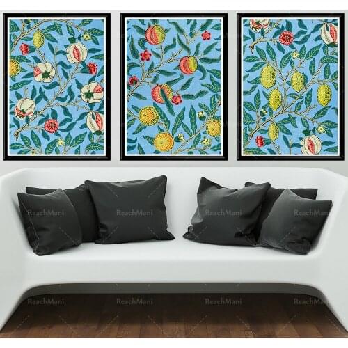 William Morris Prints Vintage Fruit Ornaments Vintage Fruit Prints Vintage Design Poster Set Of 3 Vintage Floral Pattern Prints