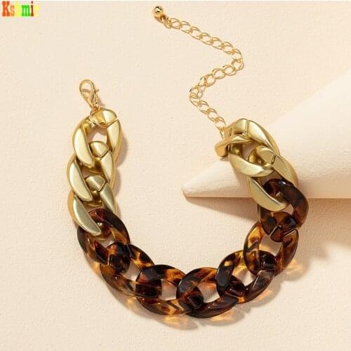 Kshmir New womens chain splices vintage bracelets Metallic gold bracelet bracelet Resin fashion bracelet jewelry 2021
