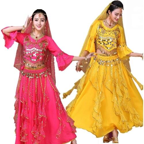 Belly Dance Skirt Suit Adult Stage Performance Costume Set Egypt Indian Dance Costumes Sexy High Quality Belly Dress