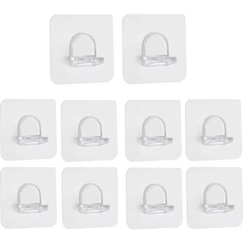 10pcs/set Shelf Support Adhesive Pegs ABS Shelf Holder Shelf Support Clips Self Adhesive Pegs Closet Cabinet Shelf Bracket