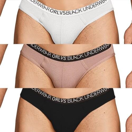 3PCS/LOT Men Underwear Set Mens Briefs Modal Sexy Man Underpants Solid Soft Gay Panties Breathable U Pouch Fast Shipping M-XXL