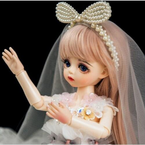 30cm BJD Girl Doll with Facial Makeup and Changeable Eyes Wig Clothes Toy Children Gift Silicone Fashion Doll Movie & TV