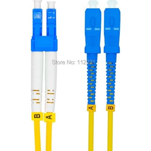 35Meters LC to SC Single-mode Duplex Optical Fiber Patch Cord Cable,LC/PC-SC/PC Jumper SM 3.0mm LC-SC,9/125 35M