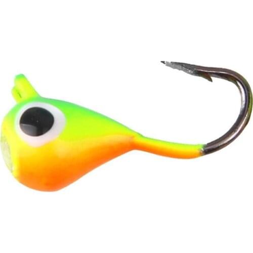 6 colors 3D eyes Fishing Lure Mini Metal Bait Fishing Lure Fishing Fishing 1.5cm Lure Hook Tackle Jigging Bait 1.1g J8V5