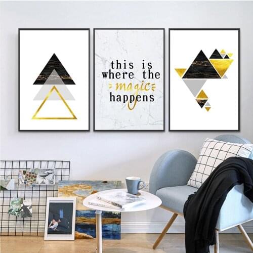 Abstract Minimalistic Geometric Black And White Pattern English Canvas Art Painting Print Poster Picture Wall Art Print