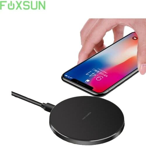 QI Fast Wireless Charger,Wireless Charging Round Pad Smart Lighting Sensor For IPhone 8/8 Plus/IPhone X,Samsung Galaxy S8,S7,S6