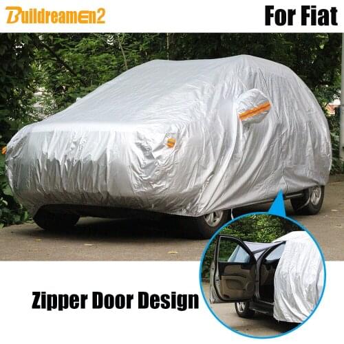 Buildreamen2 Waterproof Car Cover Sun Snow Rain Protection Cover Dust Proof For Fiat Siena Coupe Tempra Linea Viaggio Marea Qubo
