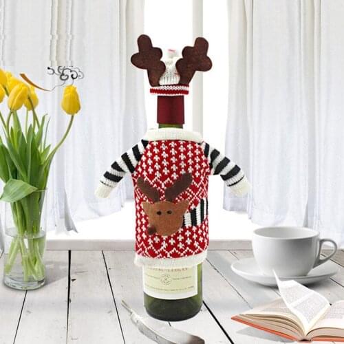 Cup Cover Wine Cooler Bottle Coat Red Wine Bottle Cover Christmas Decoration Christmas Gift Wine Bottle Bag Kitchenware 1pcs