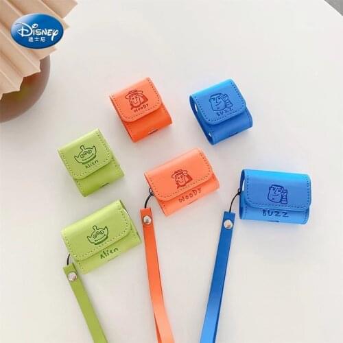 Disney Alien Woody Buzz soft leather Case for Apple Airpods 1 2 case Wireless Bluetooth case for airpod Pro luxury Charging box