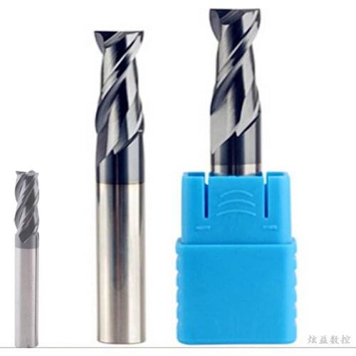 Tungsten carbide carbide milling cutter 14mm 16mm 18mm 20mm 2 slot long flat head cutter cnc cone wood metal milling cutter