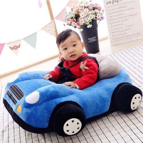 Creative Baby Learning To Sit Seats Cartoon Car Plush Support Seat Baby Kids Sofa Cover Kids Chair Cover Without Filling Sofa