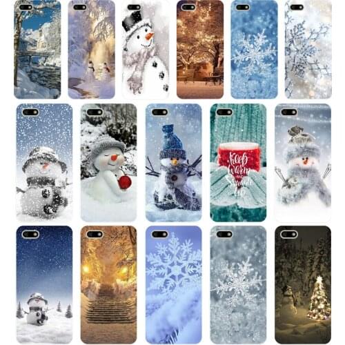 241H Animated Winter snowman snow Soft Silicone Tpu Cover Case for huawei Honor 7a pro 7x play case