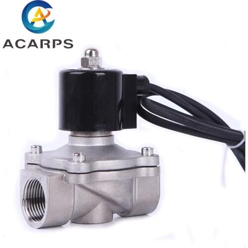 Low Pressure Normally Closed Stainless Steel Solenoid Valve 24v DN32 1-1/4inch for Musical Fountain