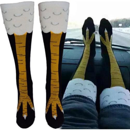 Fashion sexy Creative Women men chicken socks thigh high Thin Toe Feet socks