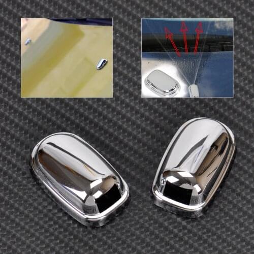 DWCX New Chrome Windshield Washer Wiper Water Spray Nozzle Cover Caps Protector For Ford Focus Mk3 Models 2011 2012 2013 2014