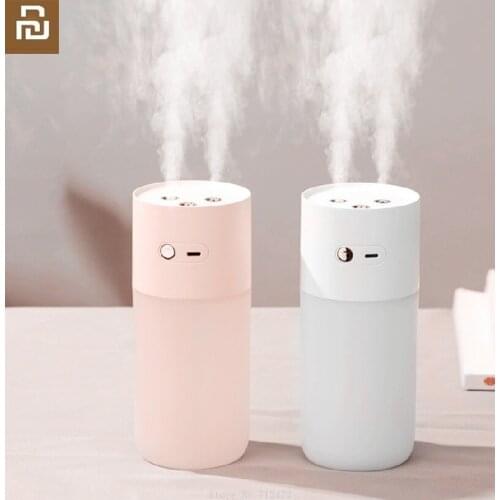 New Mini Double Spray Large Capacity 400ml Wireless Humidifier USB Charging Fogger Mist Maker with LED Night Light Lamp Gift