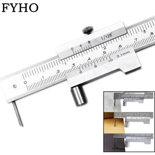 Parallel Vernier Calipers 0-200mm With Carbide Scriber Marking Caliper 0.1mm Woodworking Tools Measuring HY34