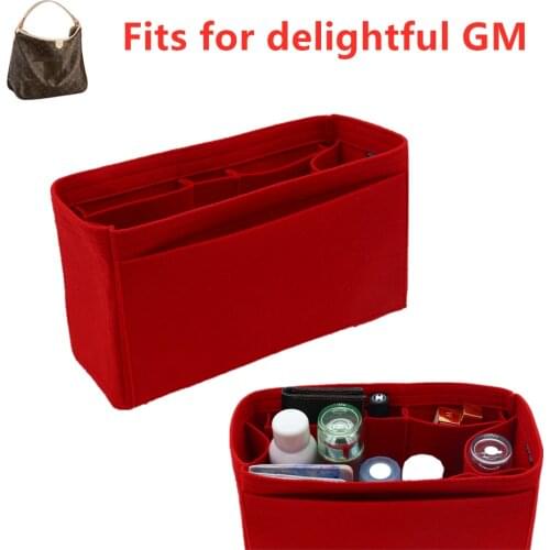 Fits For Delightful GM Insert Bags Organizer Makeup Handbag Organizer Travel Inner Purse Portable Cosmetic base shaper for women