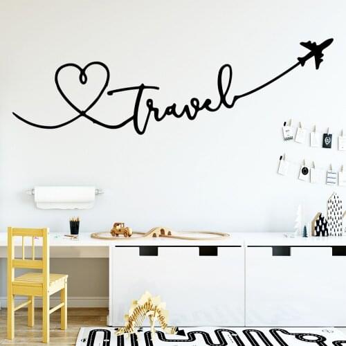 Hot Travel Wallpaper Nursery Vinyl Wall Stickers For Living Room Childrens Room Decoration Vinyl Art Decal Adesivi Murali