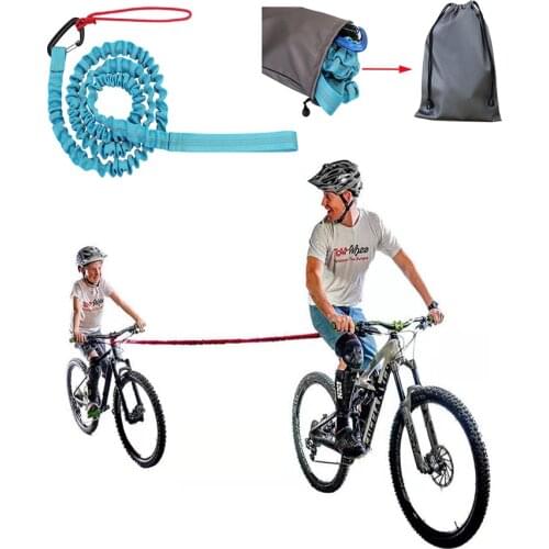 Outdoor Bicycle Traction Rope Nylon Parent-Child MTB Bike Portable Elastic Tow Rope Kid Ebike Safety Equipment With Storage Bag