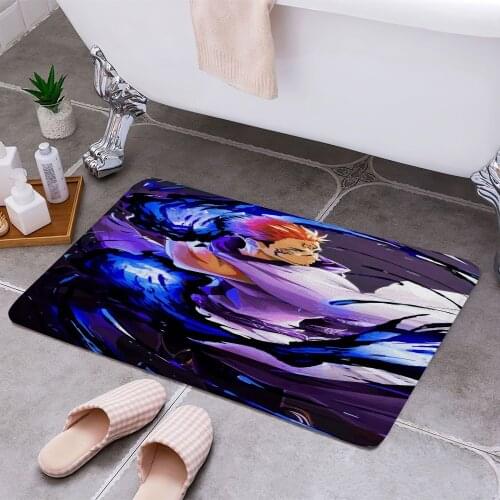 Jujutsu Kaisen Anti-slip Doormat Vacuuming Water Absorbing Kitchen Bedroon Bath Floor Mats Home Entrance Home Decora