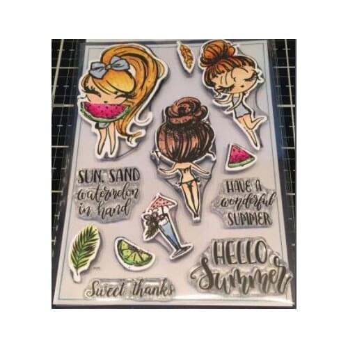 Girl Transparent Clear Silicone Stamp Seal for DIY scrapbooking photo album Decorative clear stamps A1071