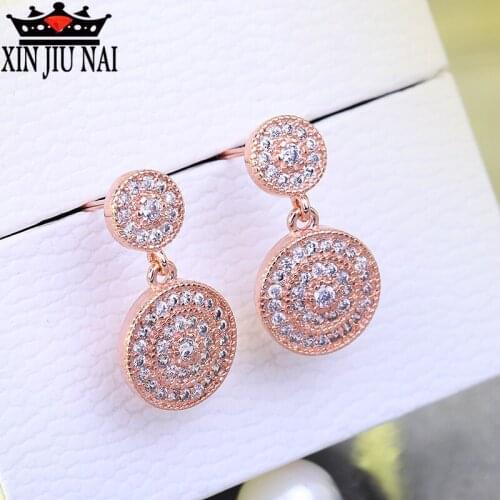 2018 The New Ubeauty Circular With White Aaa Zircon Stud Earrings For Outsanding Women Fashion Wedding Jewelry Birthday Gift
