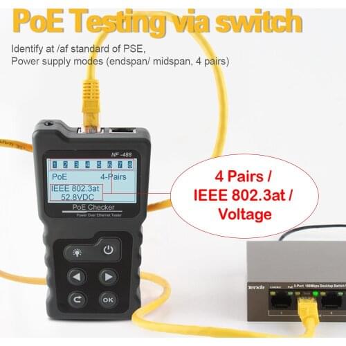 Noyafa Network cable tester lan network cable, poe, digital LCD screen tester, network cable test tool