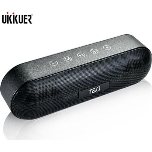 TG LED Bluetooth Outdoor Speaker Metal Portable Super Bass Wireless Loudspeaker 3D Stereo Music Surround With Mic FM TFCard Aux