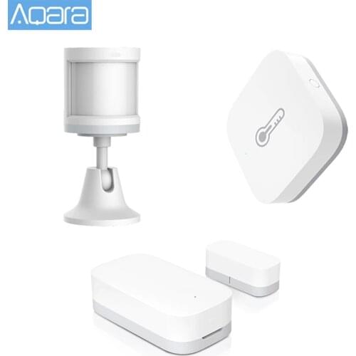 3pcs Aqara Smart Temperature Humidity Sensor Human Body Sensor Window Sensor ZigBee Environment for Xiaomi Mijia APP Home Kit