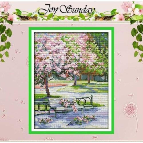 Needlework, The Spring in The Park patterns Counted Cross Stitch 11CT 14CT landscape Cross-stitch Kits Embroidery Stitch
