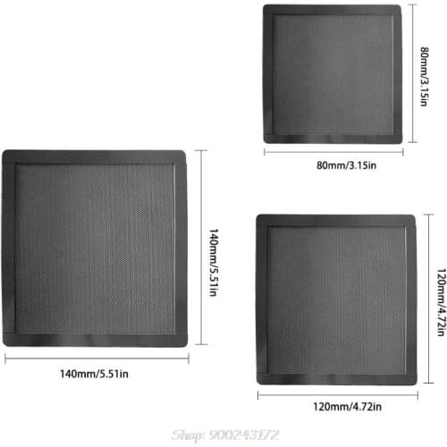 120x120MM/140x140MM Magnetic Frame Dust Filter Dustproof PVC Mesh Net Cover Guard for Chassis PC Case Cooling Fan O16 20Dropship