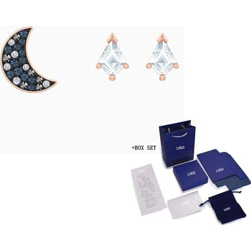 2020 Fashion Jewelry SWA New SYMBOLIC Pierced Earrings Set Moon Decoration Elegant Romantic Jewelry Engagement Birthday Gift