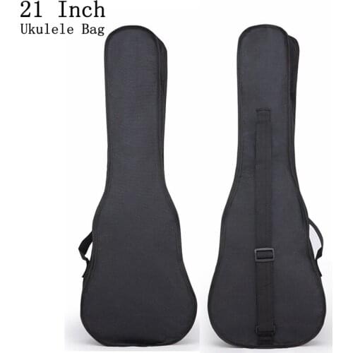21 Inch Durable Black Portable Ukulele Bag Soft Case Monolayer Bag Single Shoulder Backpack Padded