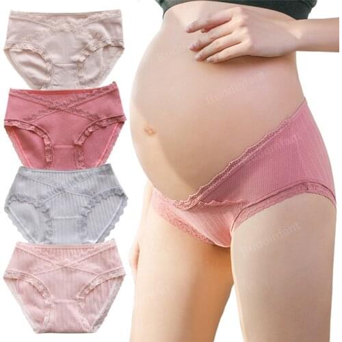 3pcs/pack maternity panties lace pregnancy underwear maternidad pants cotton belt low waist briefs pregnancy panties XXL sets