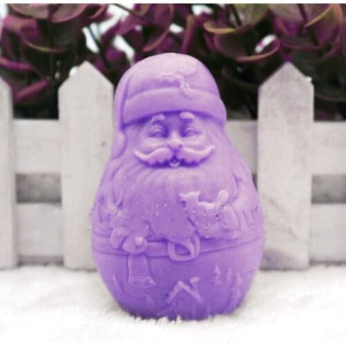 3D Santa Claus Soap Mold DIY Christmas Candle Mold Chocolate Molds Food Grade Mould Handmade Soaps Molds Moulds PRZY Aroma Stone