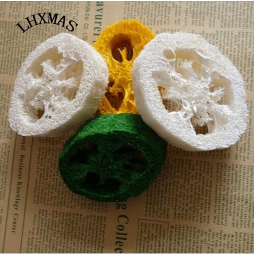 4Pcs/1Lot Natural Loofah Parrot Toy Pet Bird Bites Chew Bird Hanging Toys Bird Products D190