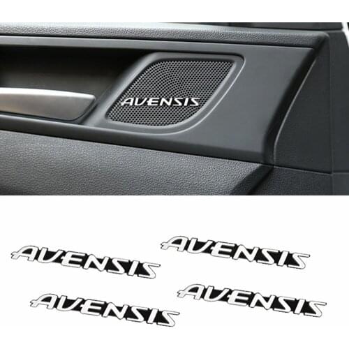 4pcs car audio decorate 3D Aluminum Badge Emblem Sticker For Toyota Avensis t25 t27 Stickers Accessories Car-Styling