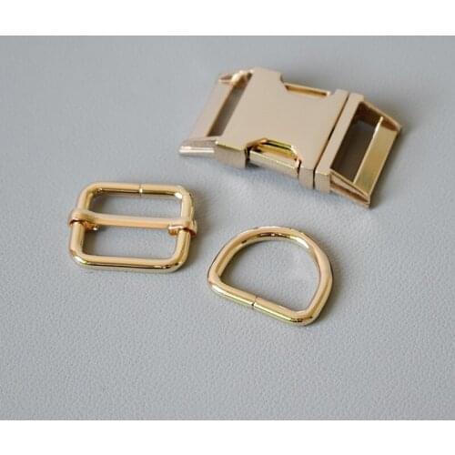 50 Suit 25mm(Metal Buckle+Adjust Buckle+D Ring/Set) DIY Dog Collar Diy Emboitement Zinc Alloy Buckle Adjust Buckles