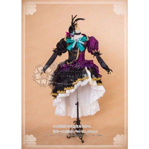 Anime! BanGDream! Roselia Hikawa Sayo Guitar Luxuriant Version Dress Lovely Lolita Uniform Cosplay Costume Custom-made Free Ship