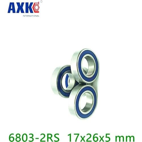 Axk Free Shipping 6803-2rs Bearing Abec-1 (10pcs) 17x26x5 Mm Sealed Thin Section 6803 2rs Ball Bearings 6803rs 61803 Bearing