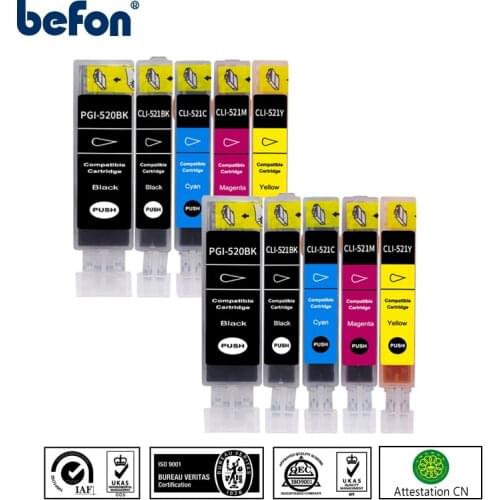 Befon Compatible PGI-520 Ink Cartridge Replacement for PGI 520 for Canon PIXMA IP3600 IP4600 IP4700 MP540 MP550 MP560 Printer