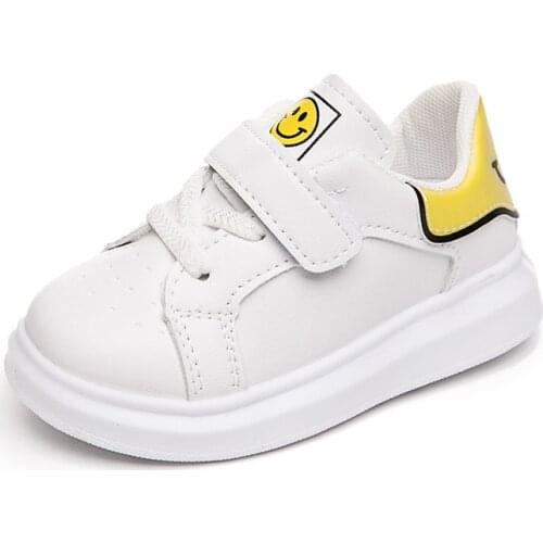 Childrens Shoes 2021 Autumn New Boys Casual Sports Shoes Korean Girls Breathable Childrens White Shoes Fashion 15-25 Student